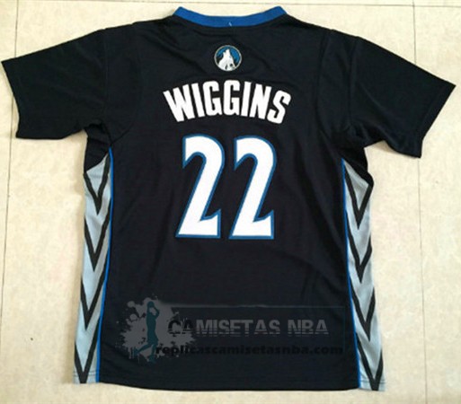 Camiseta Manga Corta Timberwolves Wiggins Negro